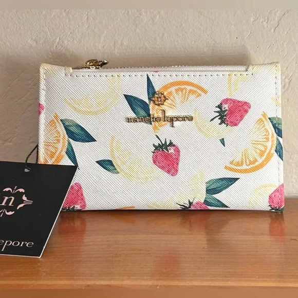 NANETTE LEPORE Juicy Fruits Slim Bifold Wallet With Snap Button Closure. - Picture 13 of 13